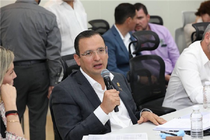 Presenta Marco Bonilla el esquema de la DSPM durante la reunión de seguridad de la Asociación de Ciudades Capitales de México