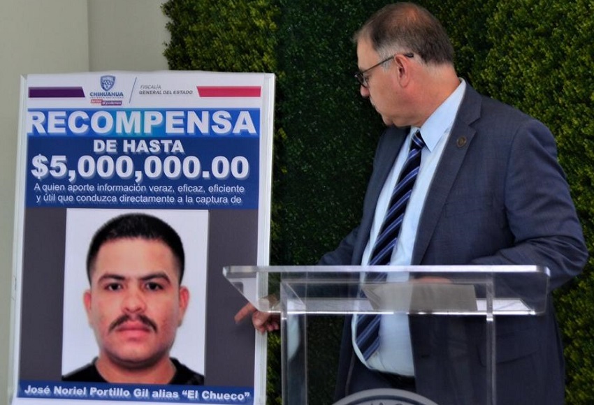 Ofrece FGE recompensa de hasta 5 millones de pesos por captura de “El Chueco”