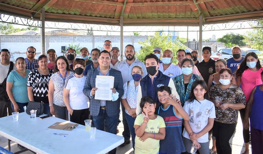 Firman JMAS convenio para llevar servicio de agua potable y drenaje a la colonia Francisco Domínguez