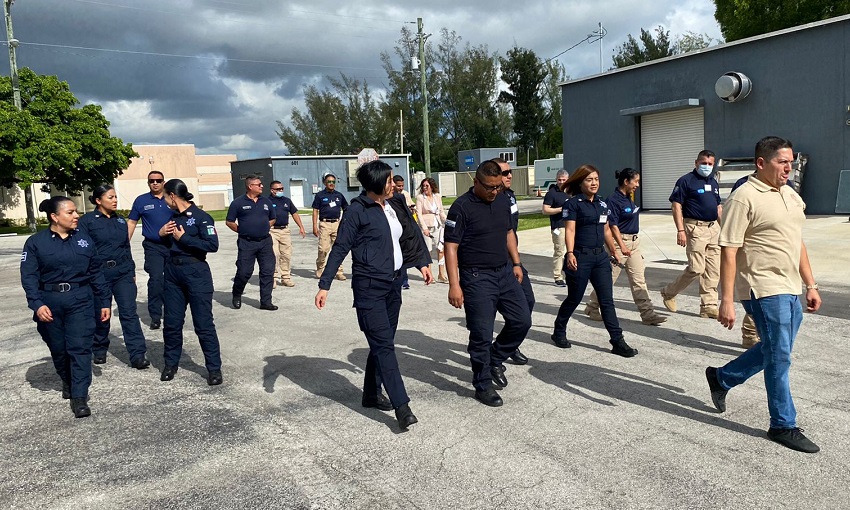 Reciben elementos de la SSPE capacitación como policía de proximidad en Miami