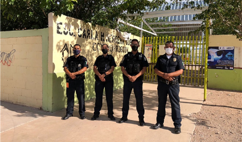 Refuerza Policía Municipal operativo “Escuela Segura 24 Horas” durante vacaciones