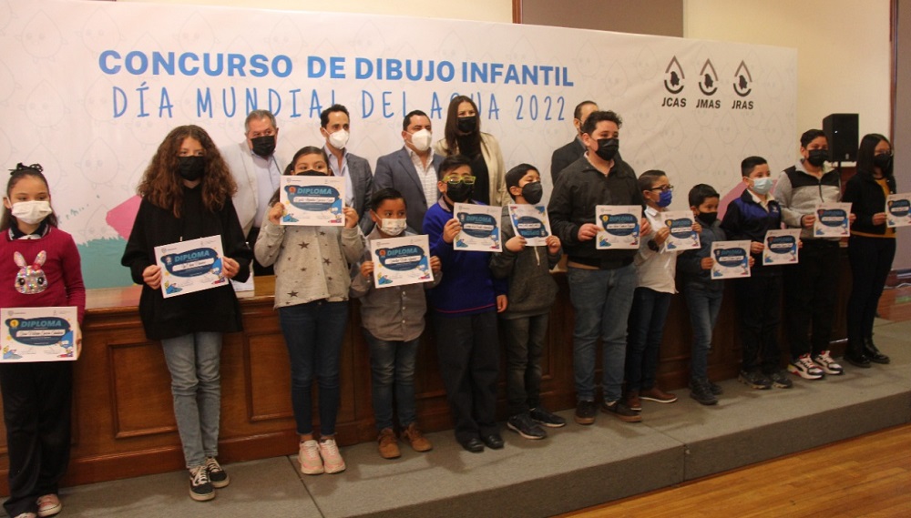 Brinda JMAS reconocimientos a los ganadores del Concurso Dibujo por el Día Mundial del Agua