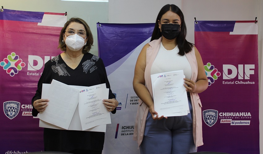 Firman convenio DIF Estatal y el Instituto Chihuahuense de la Juventud